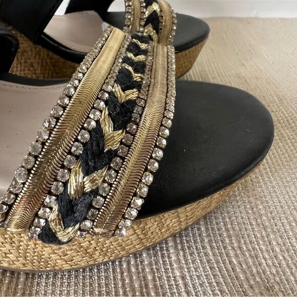 Fergalicious Black and Tan Wedge Sandals - Picture 5 of 16